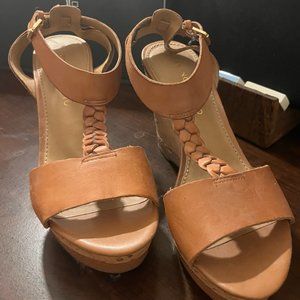 Franco Sarto Tan Wedges